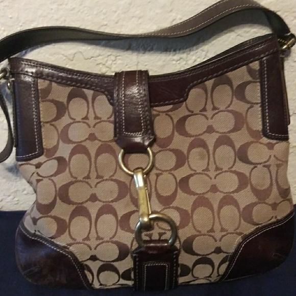 Coach Signature Brown Handbag - Picture 1 of 6